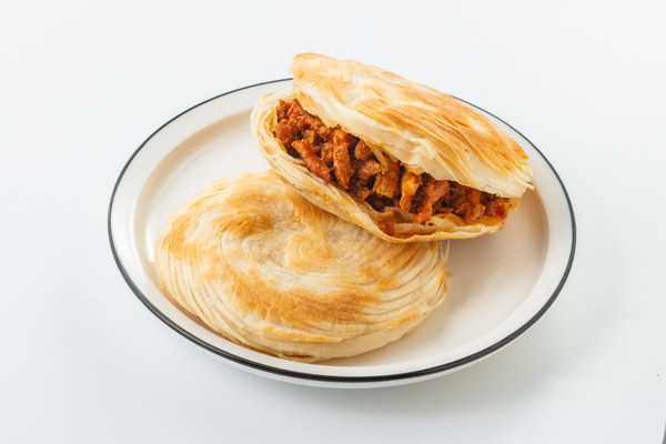 孜然鸡肉夹馍
